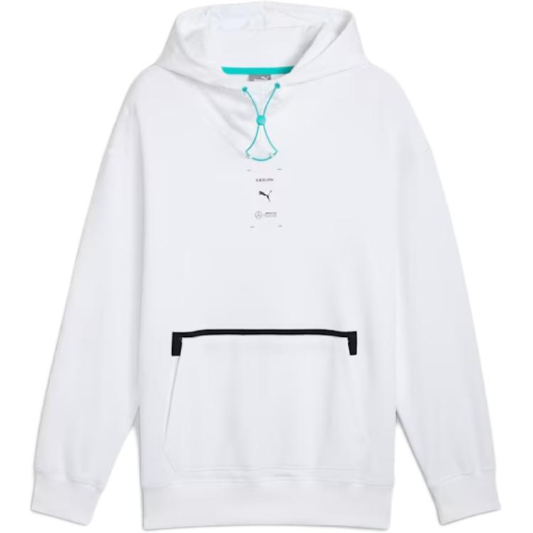 Puma MAPF1 RÆBURN Logo Print Oversized Hoodie Sweatshirt Men’s White 627901-03