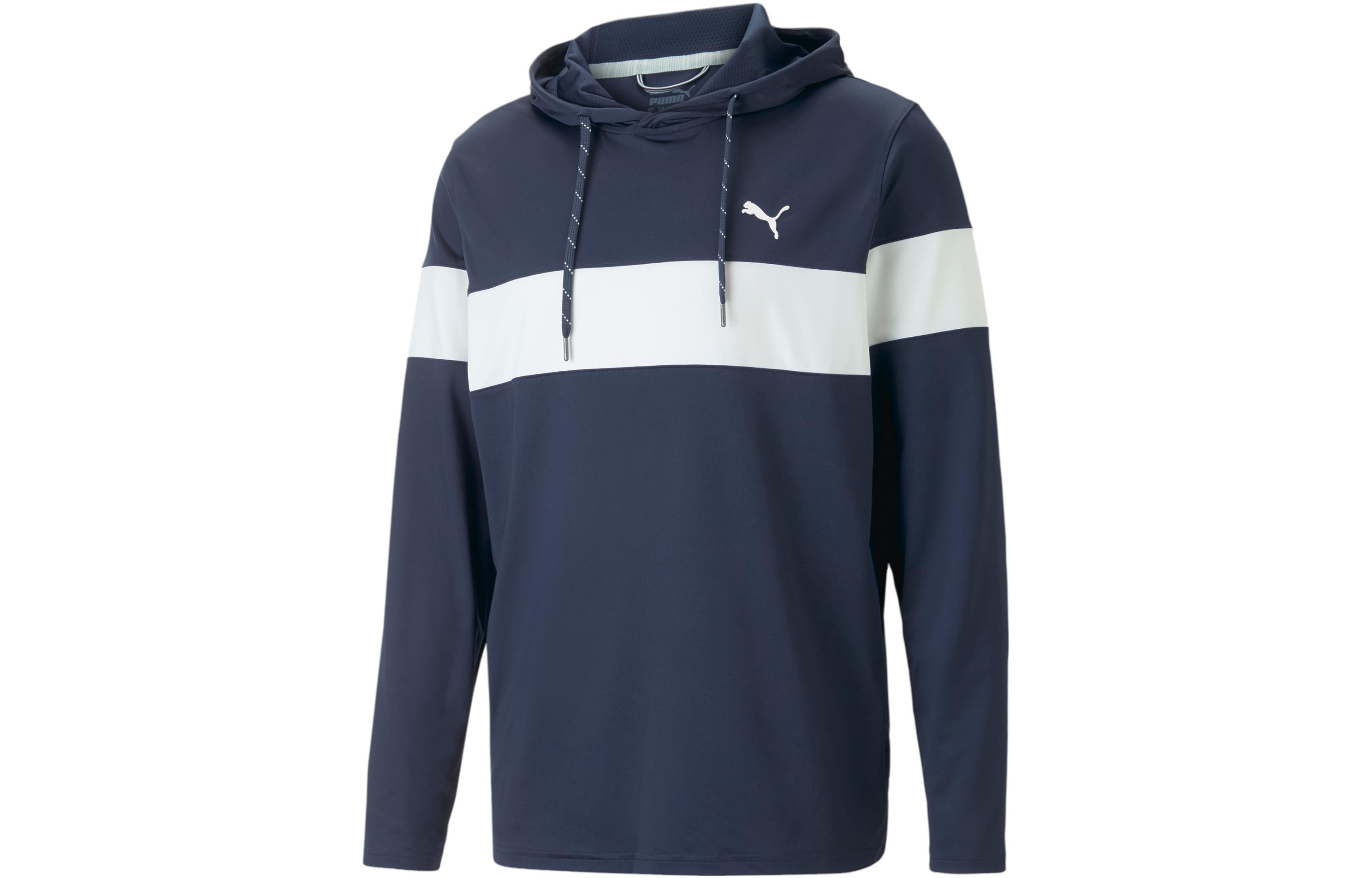 Puma Mattr Colorblock Golf Hoodie Blue - Colorblock Long Sleeve Casual Hoodie 620252-02