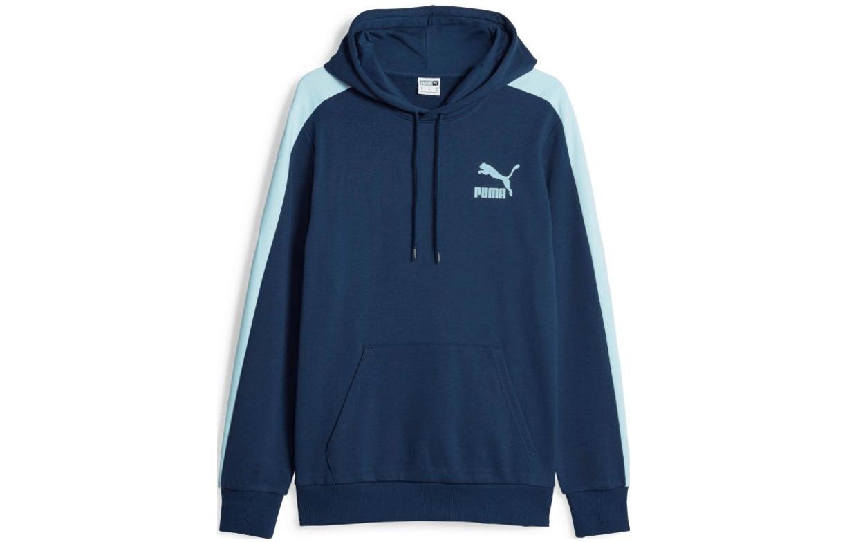 Puma MATTR Colorblock Logo Hoodie Navy Blue Long-Sleeve Sweater 538212-15