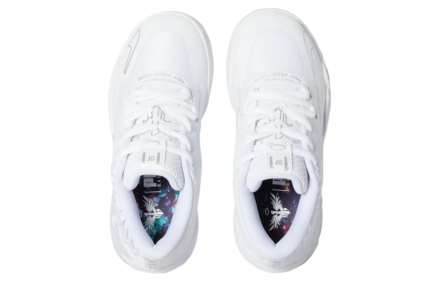 Lookbook Puma MB.01 低筒 "極簡白“ 拉梅洛鮑爾一代 型戰籃球鞋 男女同款 純白