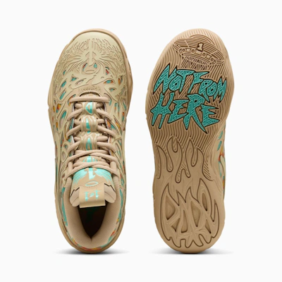 Puma MB.04 Flare Basketball Sneakers Light Sand-Aquatic-Orange Glo