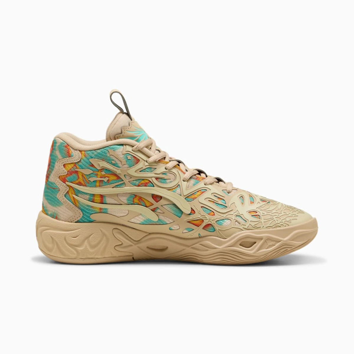 Puma MB.04 Flare Basketball Sneakers Light Sand-Aquatic-Orange Glo