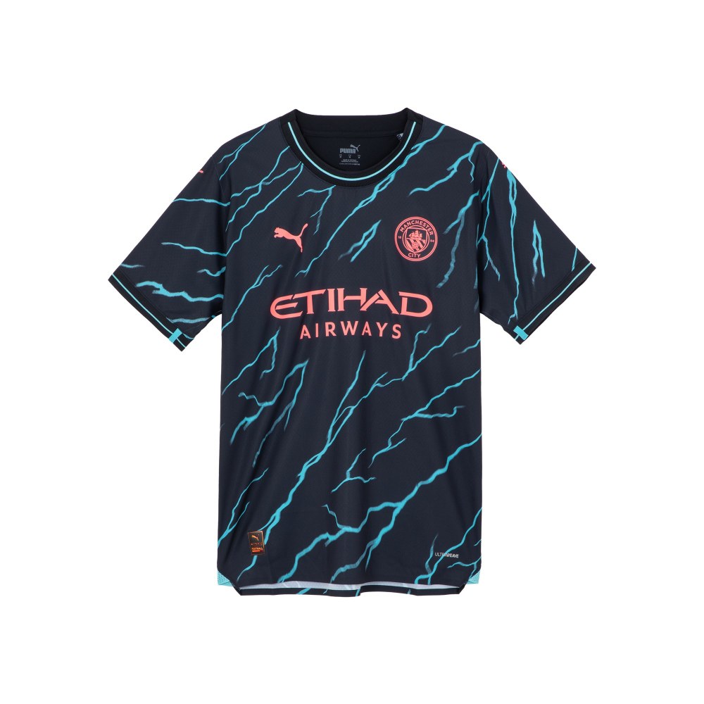 Puma MCFC 3rd Authentic 2023/24 Jersey Navy Manchester City Away Kit. 770459-03