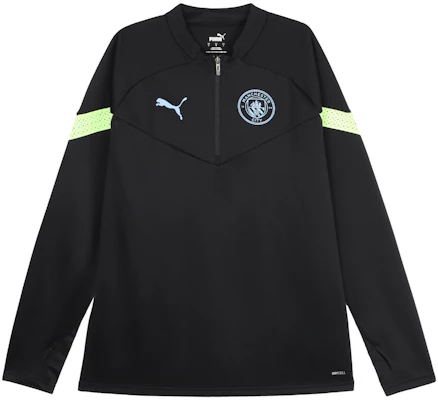 Puma MCFC Black Half-Zip Crewneck Sweatshirt with Logo Print 767753-11 Buy Puma MCFC Black Half-Zip Crewneck Sweatshirt with Logo Print 767753-11