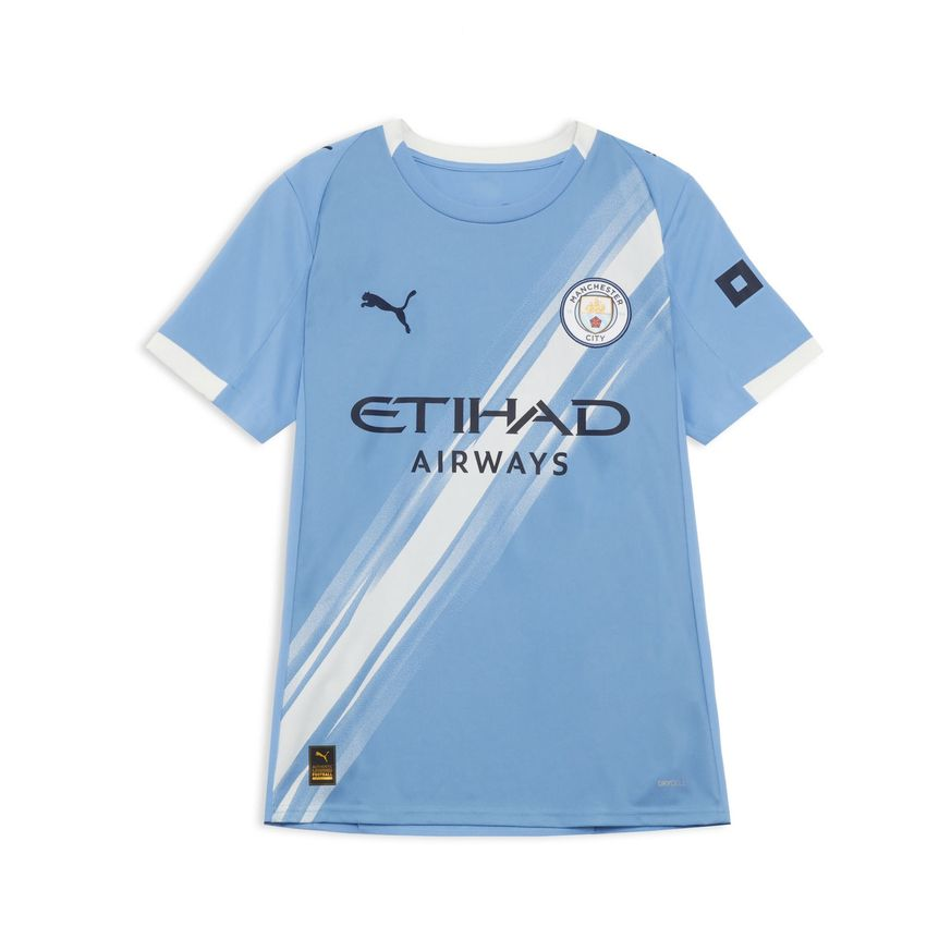 Puma MCFC Home SS25 Light Blue Logo Crewneck Short Sleeve Football Jersey 780338-01