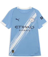 Puma MCFC Home SS25 Light Blue Logo Crewneck Short Sleeve Football Jersey 780338-01 Puma MCFC Home SS25 Light Blue Logo Crewneck Short Sleeve Football Jersey 780338-01