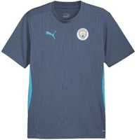 Puma MCFC Man City Slim Fit Moisture-Wicking Training Jersey Deep Blue 777521-12 Puma MCFC Man City Slim Fit Moisture-Wicking Training Jersey Deep Blue 777521-12