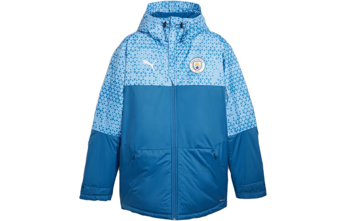 Puma MCFC Manchester City Graphic Winter Jacket SS23 Blue Hoodie 772873-06