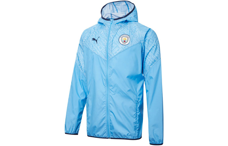 Puma MCFC Manchester City Hoodie Jacket Light Blue 758699-01