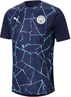 Puma MCFC Manchester City Short Sleeve T-Shirt Blue 758030-07 Puma MCFC Manchester City Short Sleeve T-Shirt Blue 758030-07