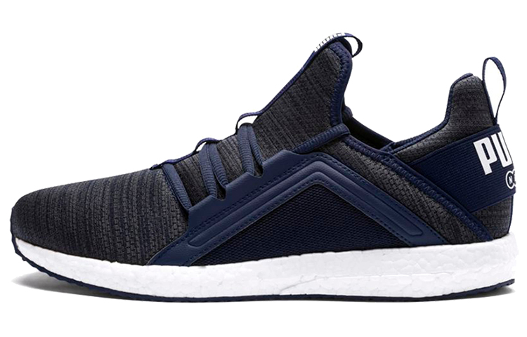 Puma Mega Energy Heather Knit Low Running Shoes Black/White/Blue 191095-03