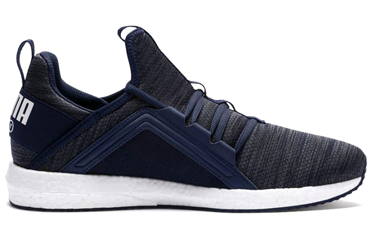 Puma Mega Energy Heather Knit Low Running Shoes Black/White/Blue 圖 2