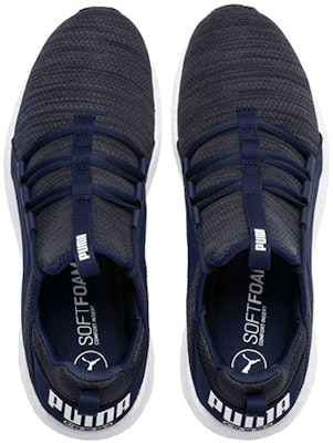 Puma Mega Energy Heather Knit Low Running Shoes Black/White/Blue 191095-03 Lookbook Puma Mega Energy Heather Knit Low Running Shoes Black/White/Blue 191095-03