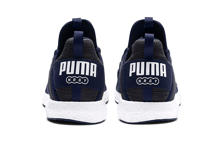 Puma Mega Energy Heather Knit Low Running Shoes Black/White/Blue 圖 4