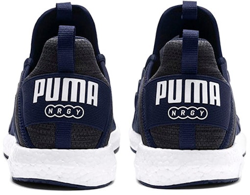 Puma Mega Energy Heather Knit Low Running Shoes Black/White/Blue 191095-03 Shop Puma Mega Energy Heather Knit Low Running Shoes Black/White/Blue 191095-03