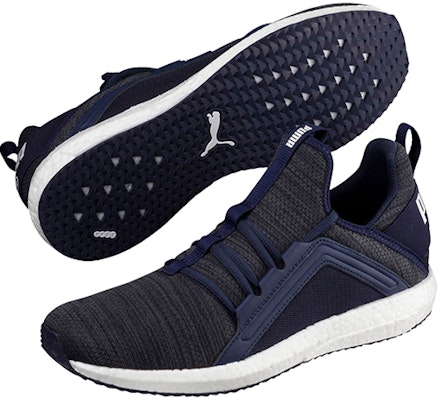 Puma Mega Energy Heather Knit Low Running Shoes Black/White/Blue 191095-03 Purchase Puma Mega Energy Heather Knit Low Running Shoes Black/White/Blue 191095-03