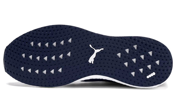 Puma Mega Energy Heather Knit Low Running Shoes Black/White/Blue 圖 6