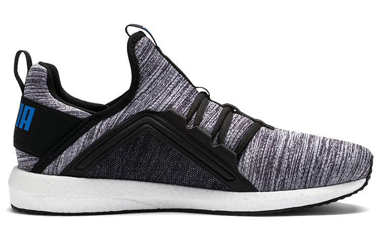 Order Puma Mega Energy Heather Knit Sepatu Lari Rendah Abu/Hitam/Putih 191095-07