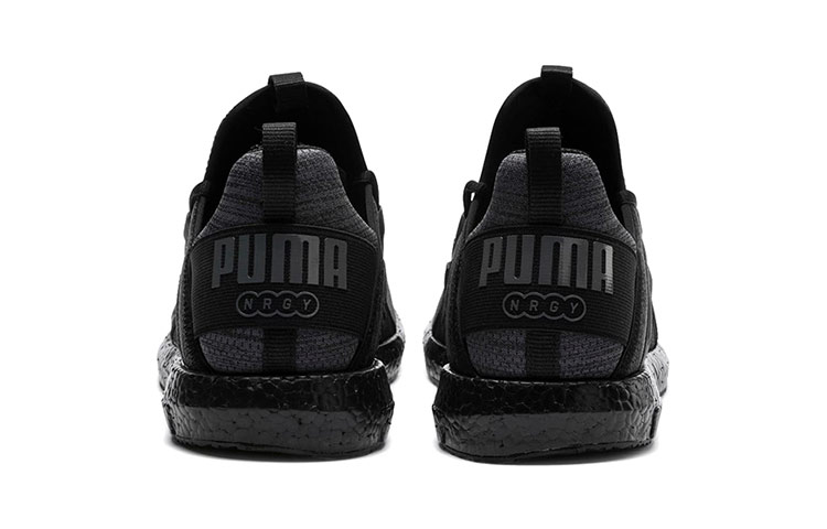Shop Puma Mega Nrgy Heather Knit 黑色 低筒運動鞋