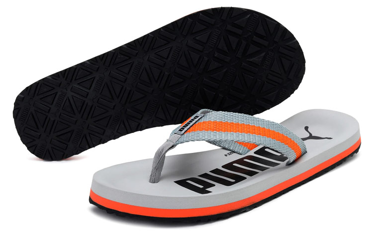 Lookbook Puma Mellow Slides 'Abu-abu Oranye' 375441-02