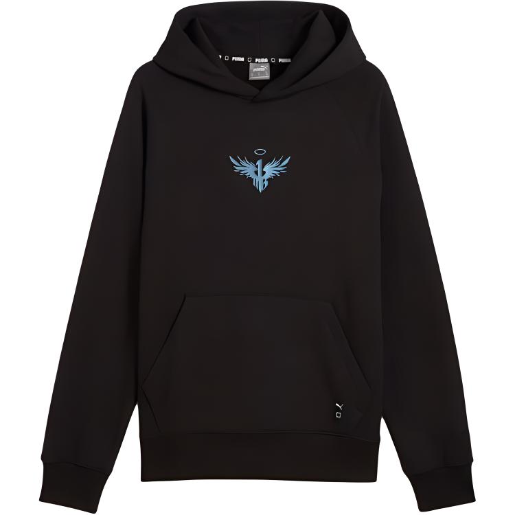 Puma Melo Alwayz Black Hoodie Fashionable Graphic Long Sleeve Sweater 625991-01