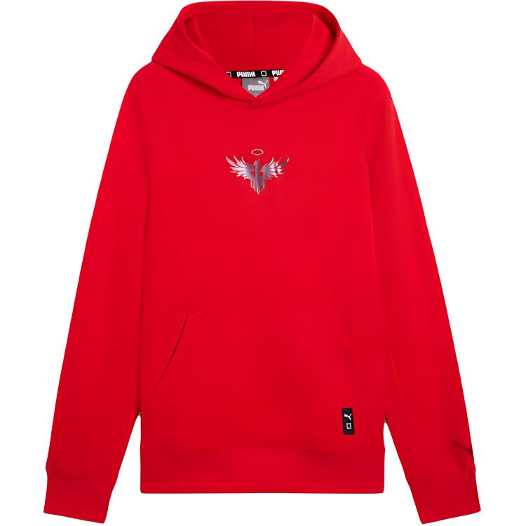 Puma Melo Alwayz On Red Graphic Basketball Hoodie Pullover 625991-03