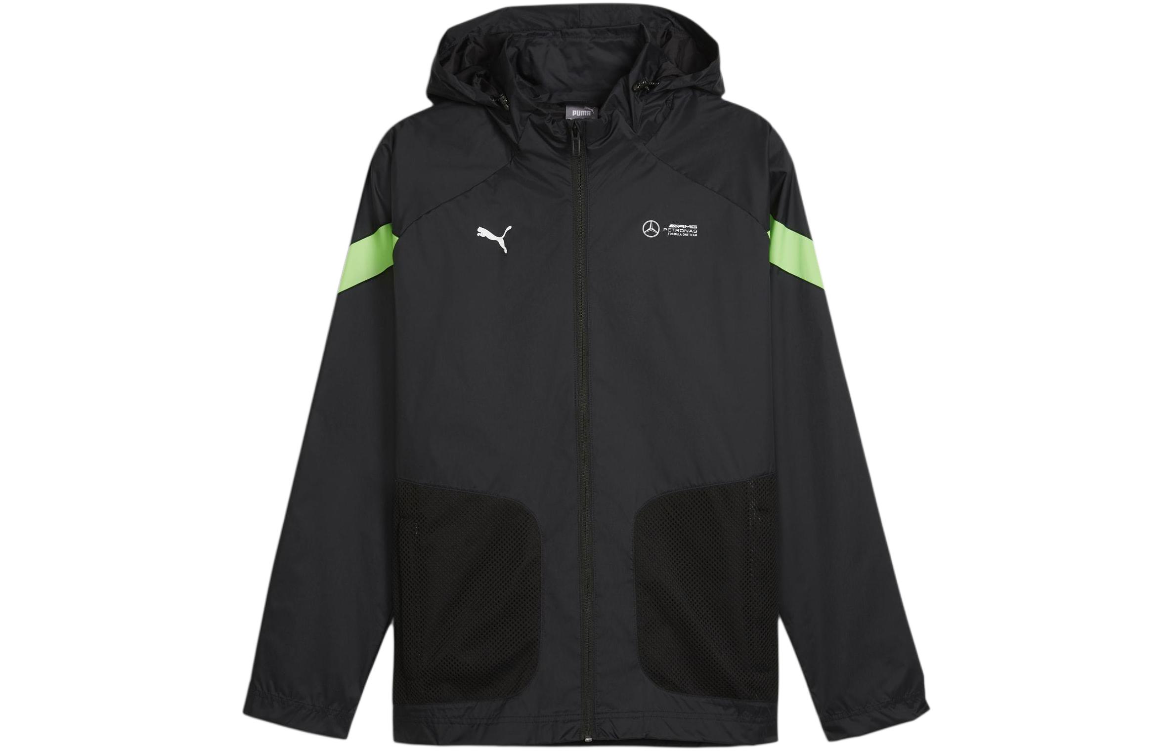 Puma Mercedes-AMG Petronas Black Colorblock Hooded Jacket 623739-01