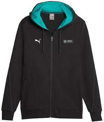 Puma Mercedes-AMG PETRONAS Hitam Hoodie Berzip Penuh Colorblock 621147-01 Buy Puma Mercedes-AMG PETRONAS Hitam Hoodie Berzip Penuh Colorblock 621147-01