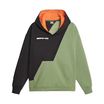 Puma Mercedes-AMG Statement Hoodie Gray Green Patchwork Long Sleeve 621188-11