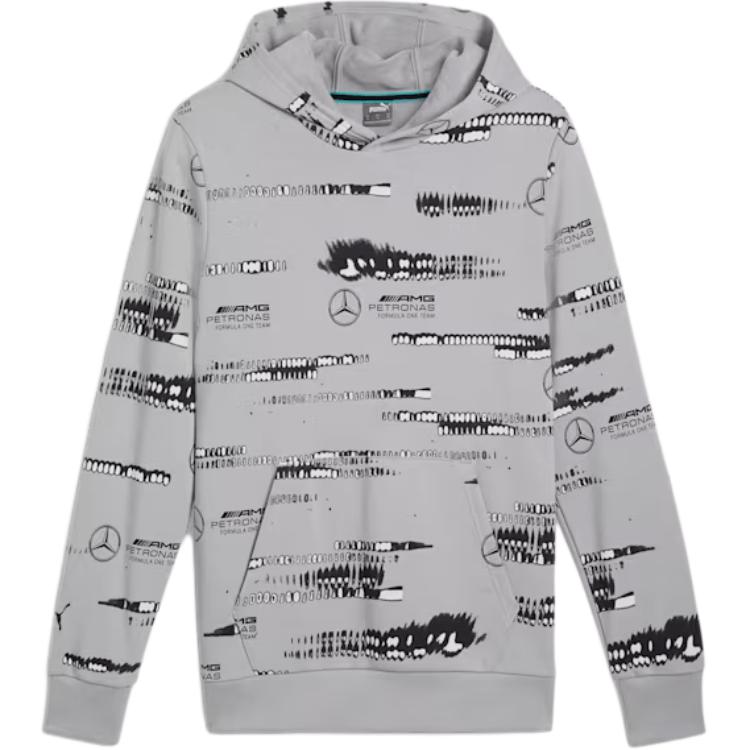 Puma Mercedes AMG-Petronas F1 SS24 Gray Hoodie Fashionable Casual Wear 627344-02