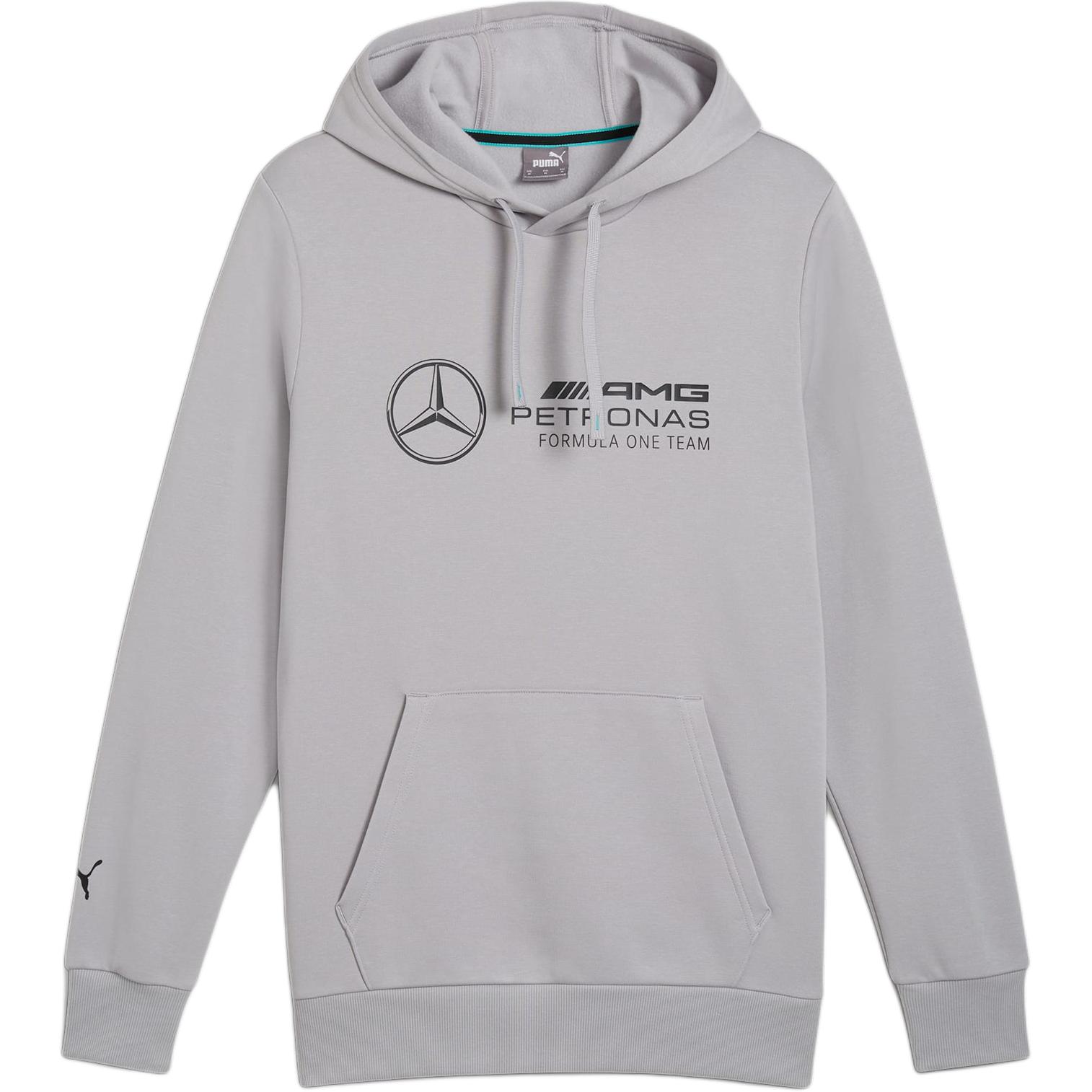 Puma Mercedes AMG-Petronas F1 SS24 Gray Logo Hoodie Long Sleeve 627345-02