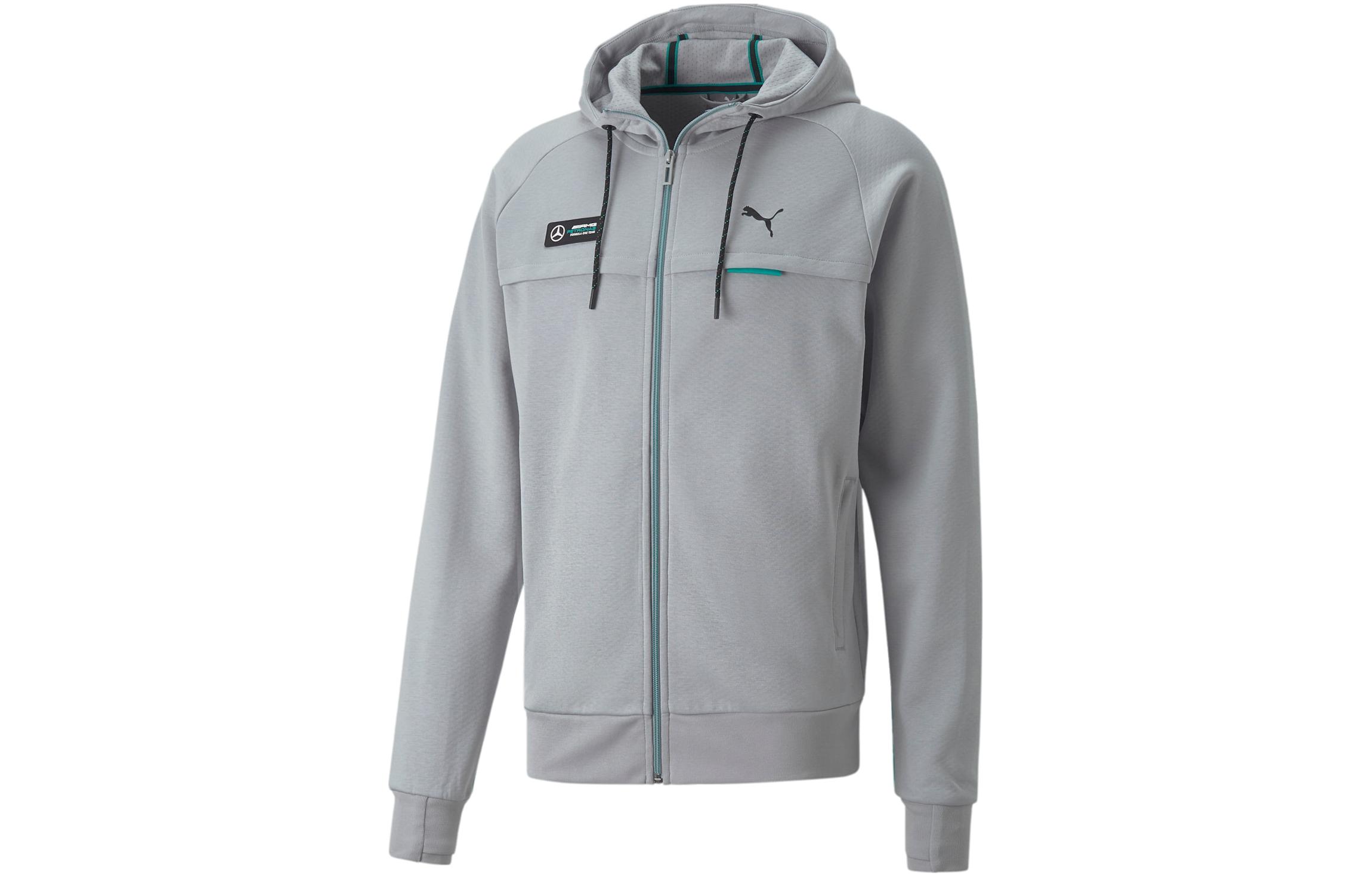 Puma Mercedes AMG Petronas F1 Logo Hoodie Jacket Gray 534906-02