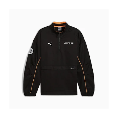 Puma Mercedes AMG SS24 Black Pullover Jacket with Logo Design 627412-01
