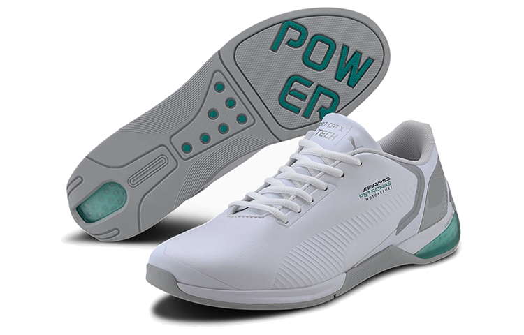 Purchase Puma Mercedes Kart Cat-x Tech Baskets /Gris/Vert ''Blanc'' 306557-02