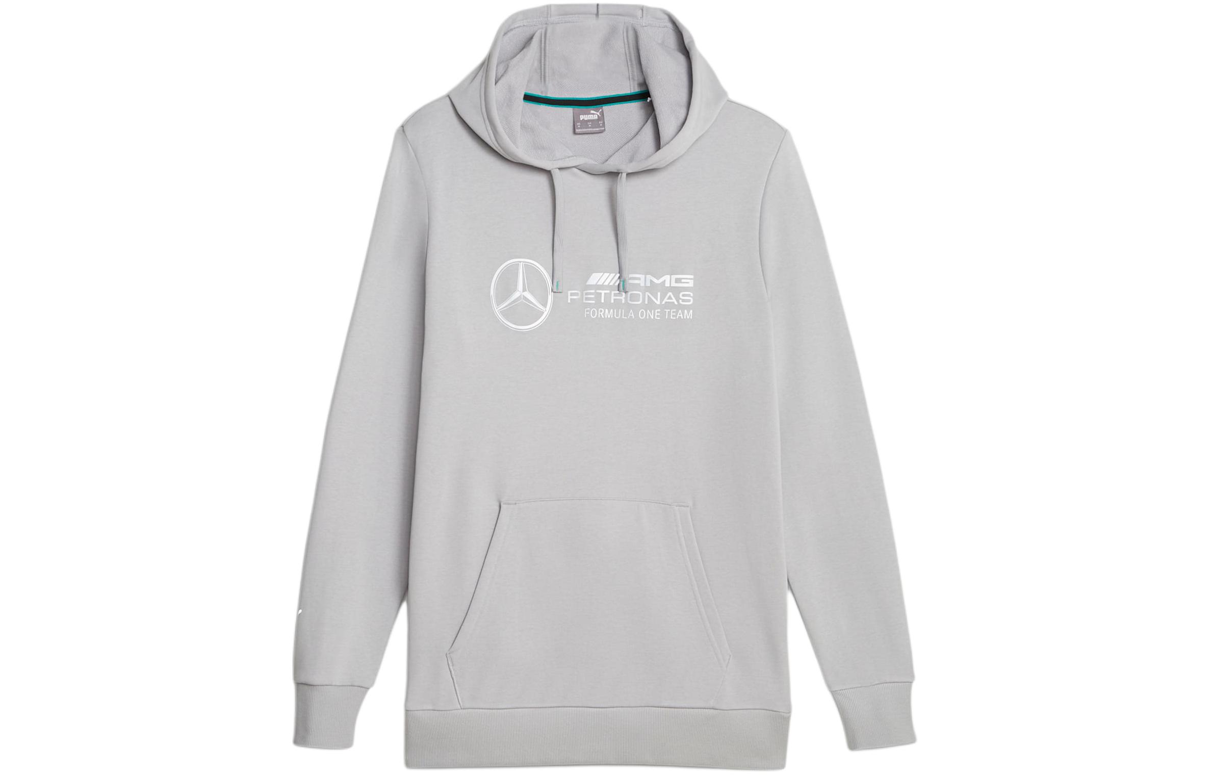 Puma Mercedes Team Silver Logo Print Hoodie Casual Long Sleeve 621158-02