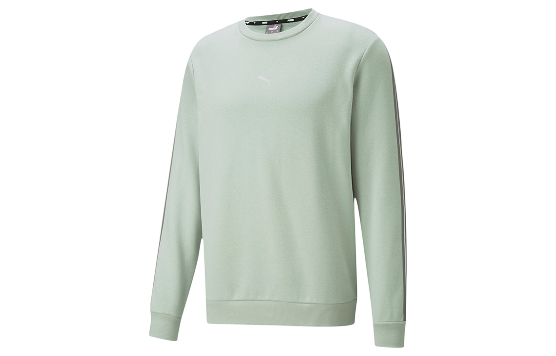 Puma Metallic Nights Fleece Crewneck Pullover Sweatshirt Men’s Grey Green 587141-49