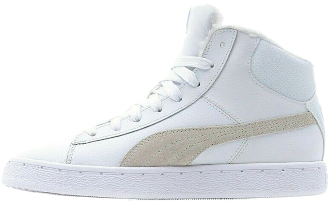 Puma Mid Leather Fur Lined Cozy Stay Warm Mid-Top Casual Skate Shoes Unisex White Fleece Lined 364977-02 Buy Puma Mid Leather Fur Lined Cozy Stay Warm Mid-Top Casual Skate Shoes Unisex White Fleece Lined 364977-02