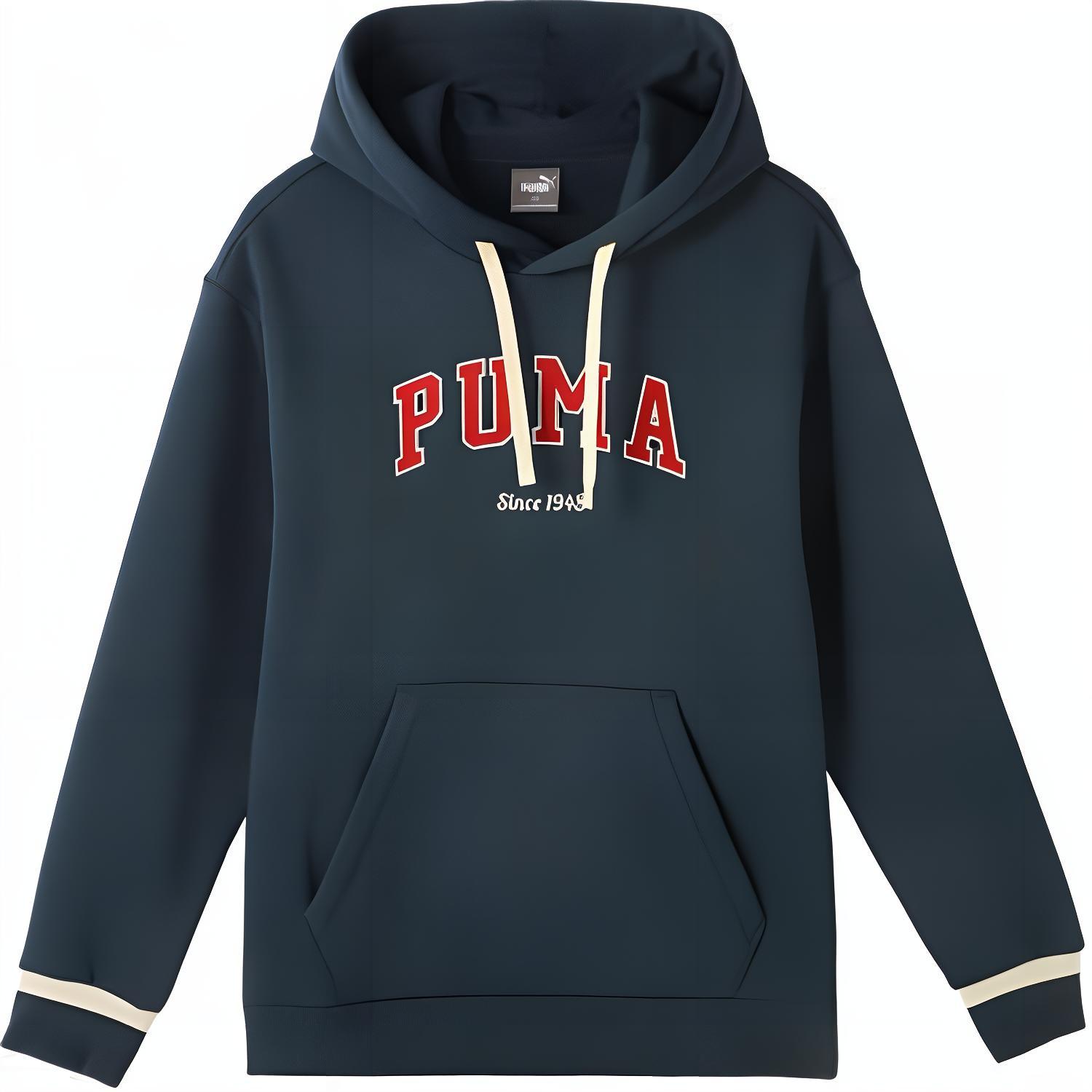 Puma Midnight Blue Hoodie with Letter Print - Casual Sportswear 686857-16