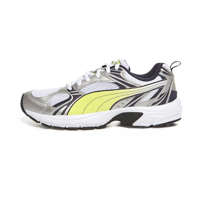 Puma Milenio White Yellow Gray Low Tops 'White Gray Black'
