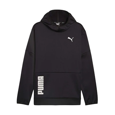 Puma Minicats PWRFleece Black Hoodie with Logo - Soft & Casual Training Wear 522340-74