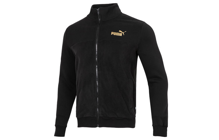 Puma Minimal Gold Logo Track Jacket Black Casual Sportswear 674350-01