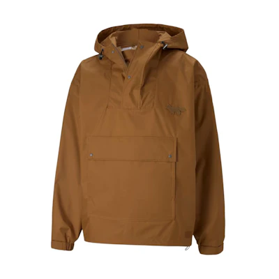 Puma Minimal Logo Brown Half-Zip Oversized Hoodie Jacket Unisex 530443-78