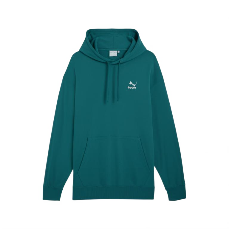 Puma Minimalist Oversized Logo Hoodie Unisex in Cool Green 626117-75