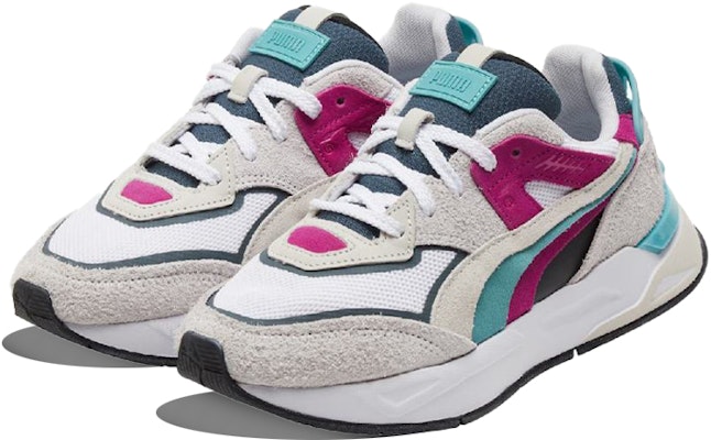 PUMA Mirage Sport 減震耐磨 低筒 運動休閒鞋 男女鞋款 白灰紫 Lookbook PUMA Mirage Sport 減震耐磨 低筒 運動休閒鞋 男女鞋款 白灰紫