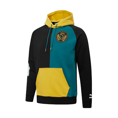 Puma Mix Badge Black Pullover Sweatshirt with Embroidered Logo Unisex 537005-01