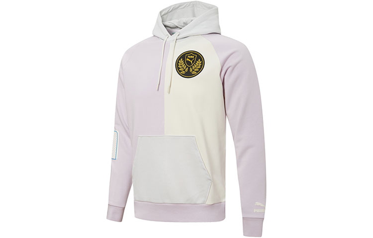 Puma Mix Badge Hoodie Purple Unisex Athletic Pullover Sweater 537005-17