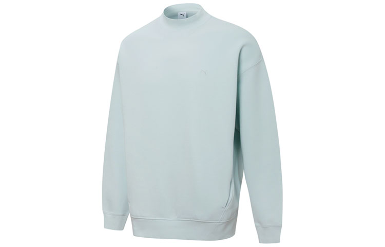 Puma MMQ Crew Blue Embroidered Knit High-Neck Sweatshirt Unisex 534672-62