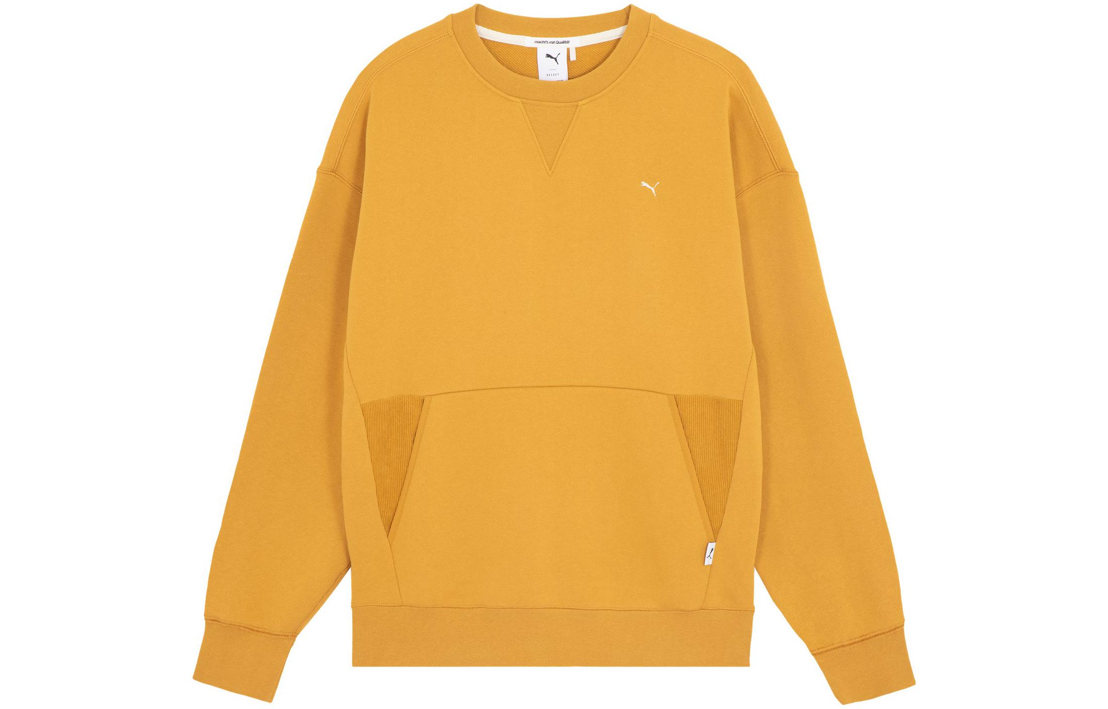 Puma MMQ Crew Sweatshirt Beige Unisex Casual Loose-Fit Long Sleeve 623052-50