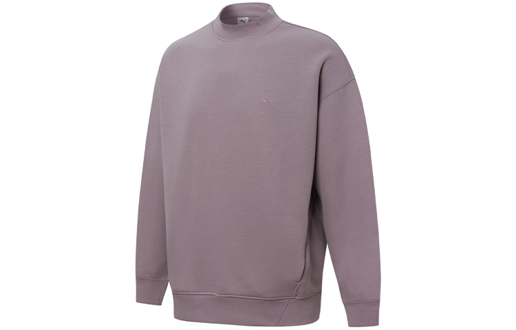 Puma MMQ Embroidered Letter High-Neck Knit Sweatshirt Pink Purple Unisex 534672-18