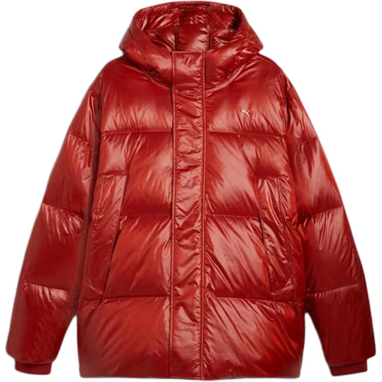 Order PUMA MMQ FW24  Relaxed Fit Mars Red Waterproof Down Jacket with Hood. 626710-63